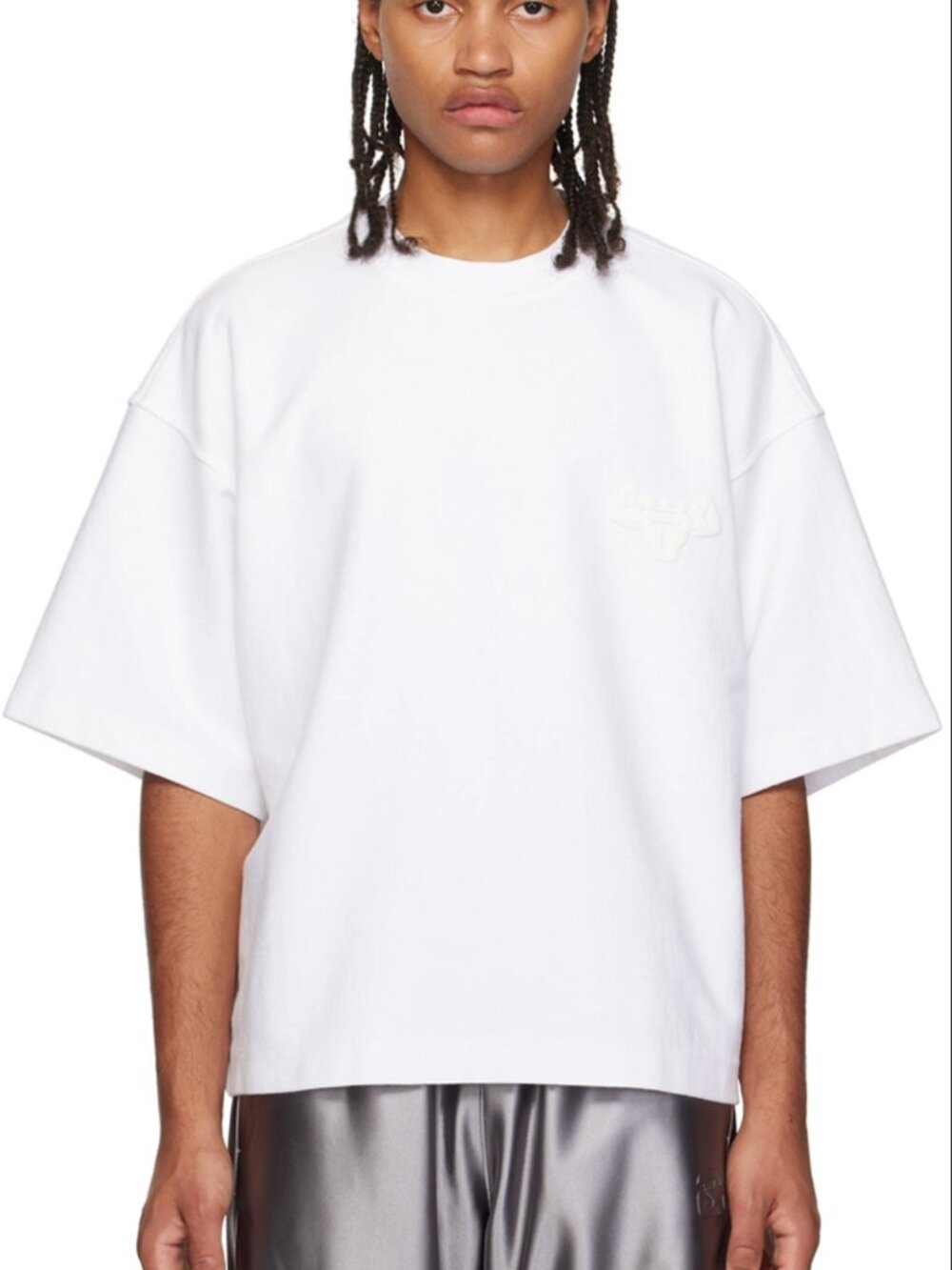 Alexander Wang White “BEEFY T” Logo Tee (Heavyweight Cotton) Size S